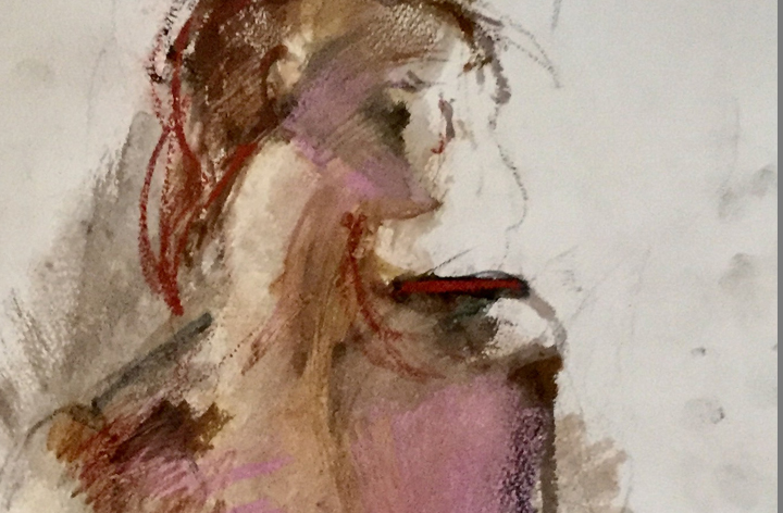 ne polnoe foto graficheskoy raboty s obnazhonnym byustom devushki pastel'yu